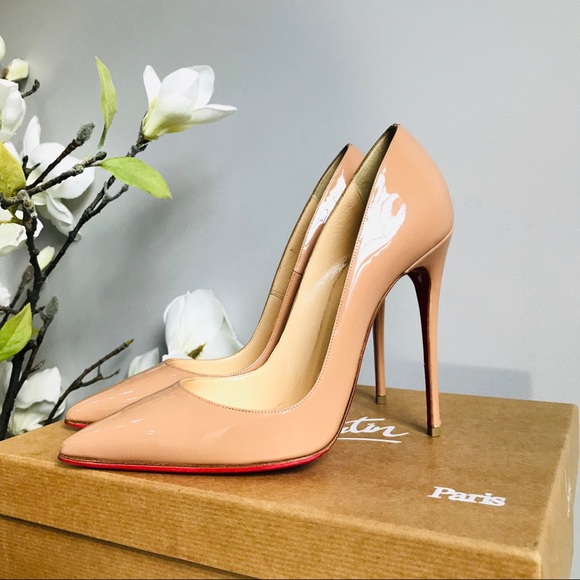 Christian Louboutin Shoes - Christian Louboutin So Kate 120 Patent nude color